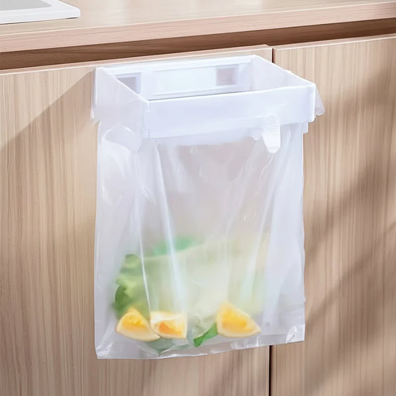No-Drill Wall-Mounted Folding Trash Bag Holder