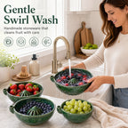 The Original Artisan Swirling Berry Bowl – Hand-Thrown, Functional Ceramic Art