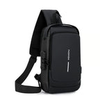 Anti-Theft Sling Bag with Blocking Password Lock - Water-Resistant Crossbody Shoulder Bag, Adjustable Strap, Durable Nylon, Multi-Pocket