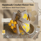 Handmade Crochet Flower Tote