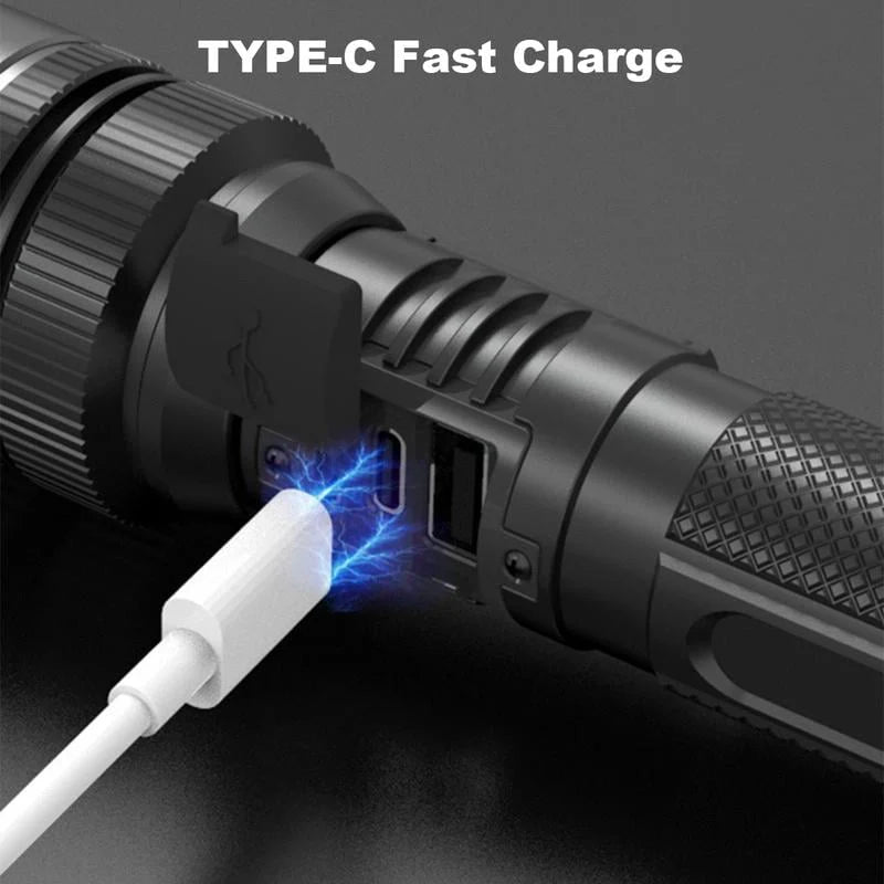 StormBeam Rechargeable Flashlight with Telescoping Zoom