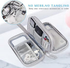 Travel Cable Organizer Pouch, Double Layers All-in-One Storage Bag for Cord