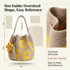 Handmade Crochet Flower Tote