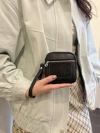 Square Leather Mini Card Wallet Coin Pursec