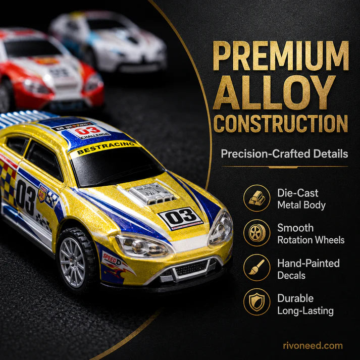48 Mini Pull-Back Cars with Built-In Garage Set