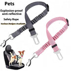 Pet Seatbelts – Car Headrest Restraint, Adjustable Safety Leads