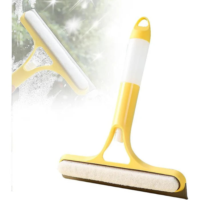Spray-Scrub-Squeegee All-in-One — Streak-Free Glass in One Swipe