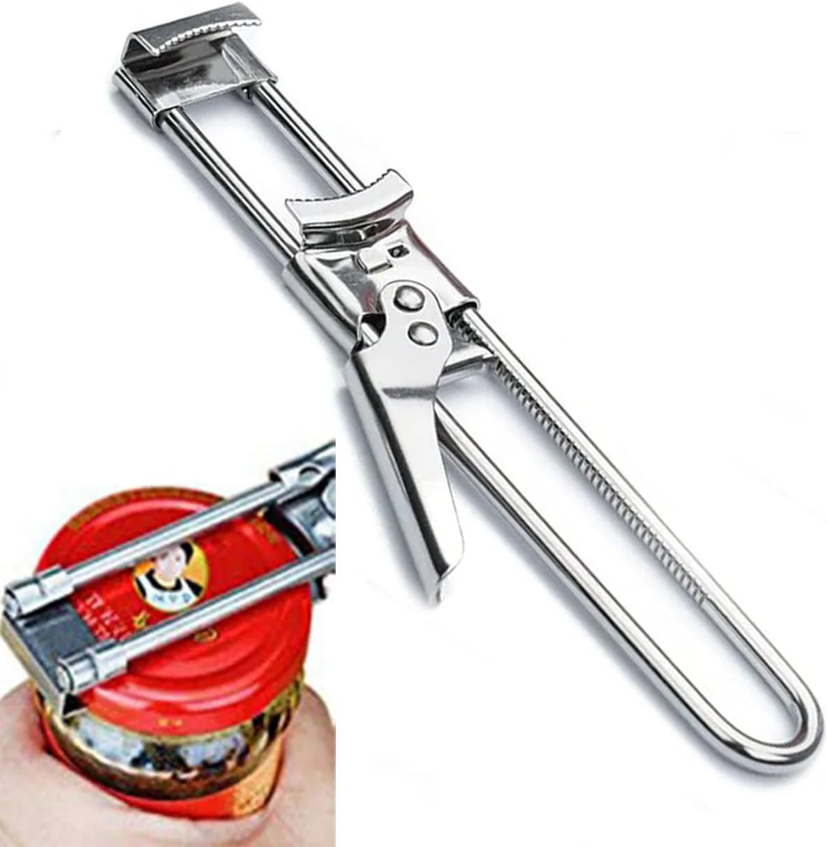 Adjustable Stainless Steel Jar & Bottle Opener