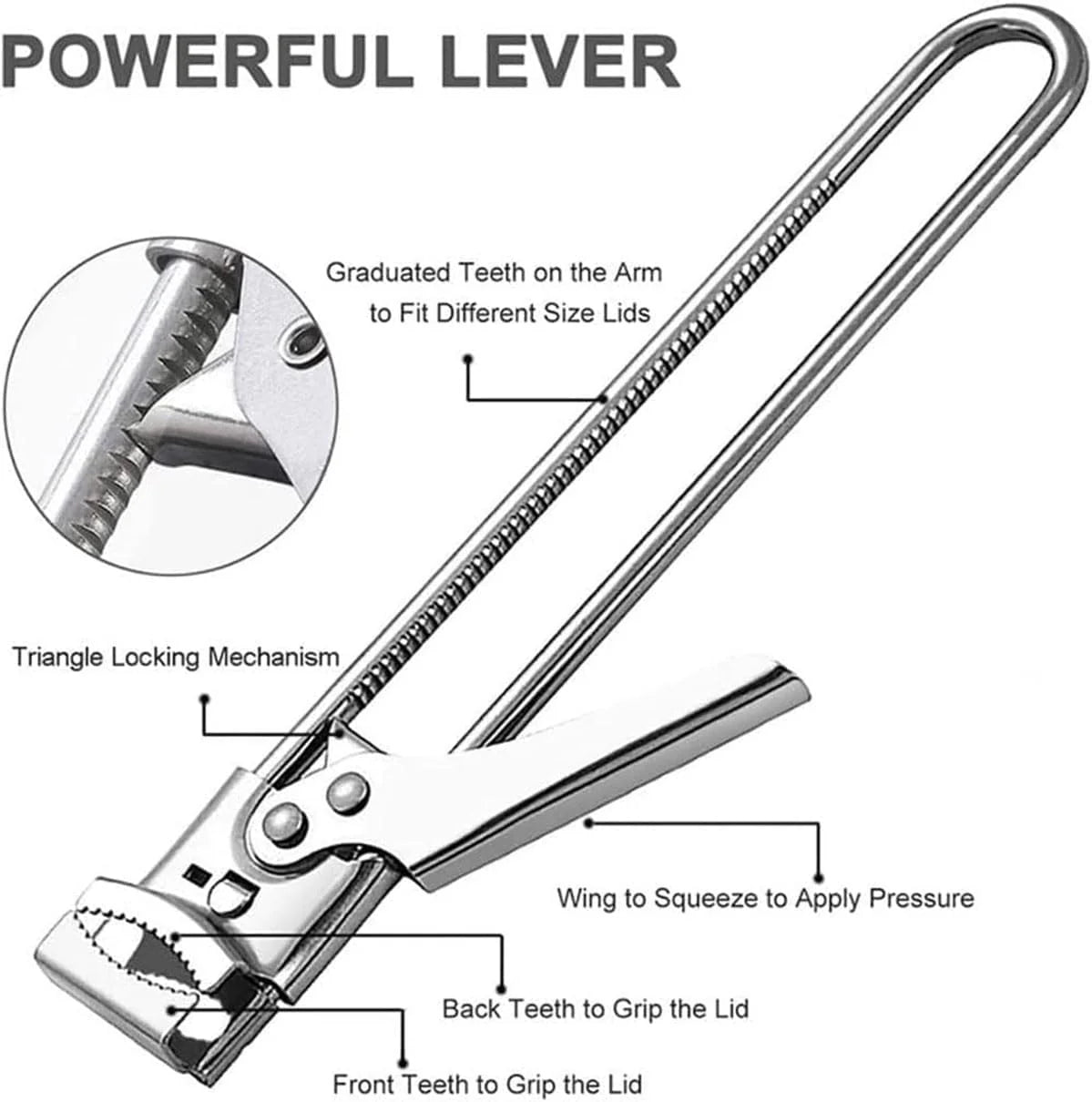 Adjustable Stainless Steel Jar & Bottle Opener