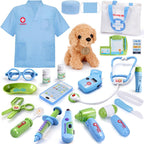 Meland Toy Doctor Kit for Girls, Pretend Play Medical Doctor Set with Cute Dog Plush