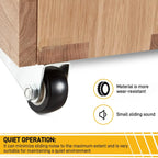 Low-Profile Side-Mount Caster Wheels for Furniture