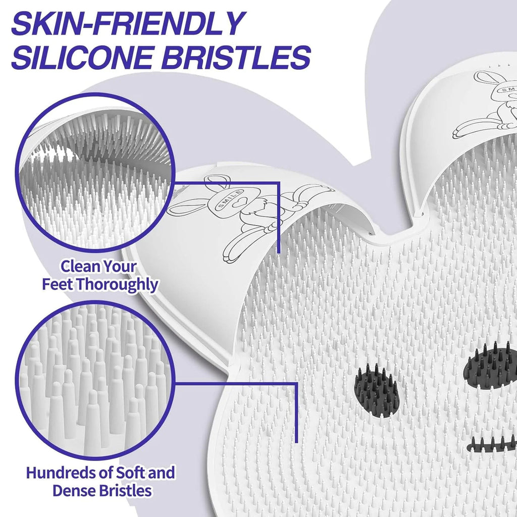 Rabbit-Shaped Silicone Foot Scrubber Mat