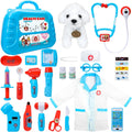 Meland Toy Doctor Kit for Girls, Pretend Play Medical Doctor Set with Cute Dog Plush
