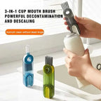 Upgrade Cleaning Brush 3 In 1 U-shaped Cup Brush Mouth Creative Bottle Rotatable Groove Gap Cleaning Brushes Household Cleaning Tools