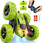 Remote Control Car, RC Cars Toys for Kids Ages 6-12, 4WD Stunt Car with LED Lights & 360° Flips,