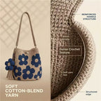 Handmade Crochet Flower Tote
