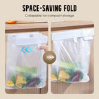No-Drill Wall-Mounted Folding Trash Bag Holder