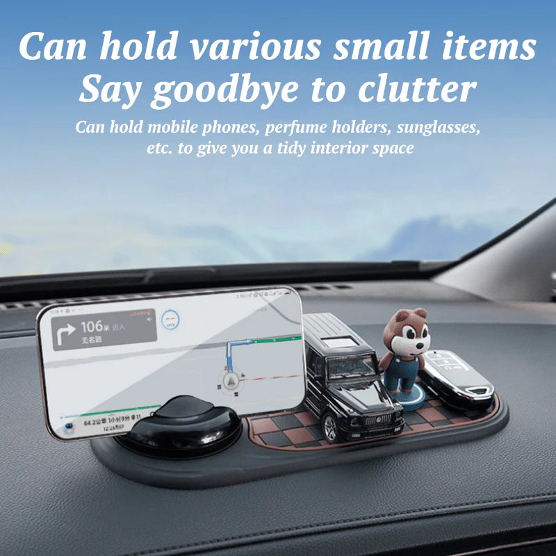 Multifunction Car Mat with Phone Holder Hidden Number Plate