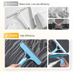 Spray-Scrub-Squeegee All-in-One — Streak-Free Glass in One Swipe