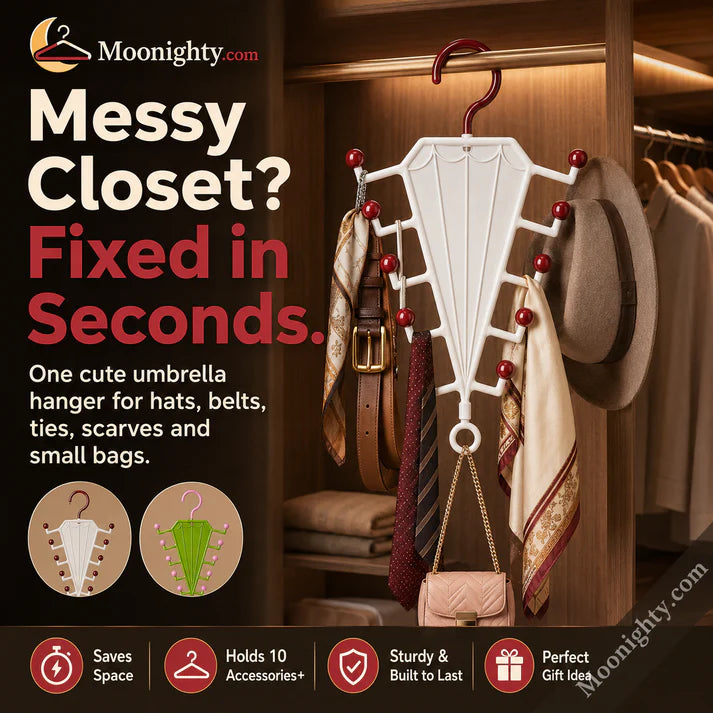 Multi-Functional V-Shaped Double Sided Hanger Storage Rack