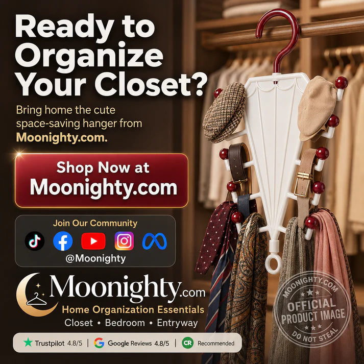 Multi-Functional V-Shaped Double Sided Hanger Storage Rack