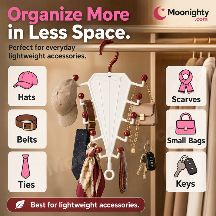 Multi-Functional V-Shaped Double Sided Hanger Storage Rack