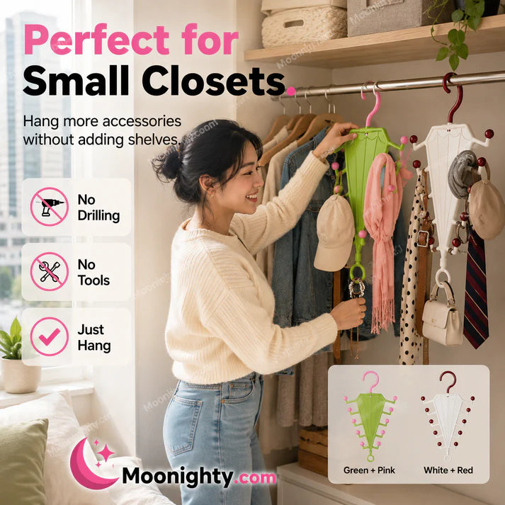 Multi-Functional V-Shaped Double Sided Hanger Storage Rack