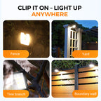 Solar clip light with motion sensor