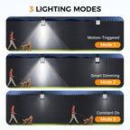 Solar clip light with motion sensor