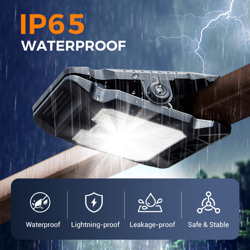 Solar clip light with motion sensor