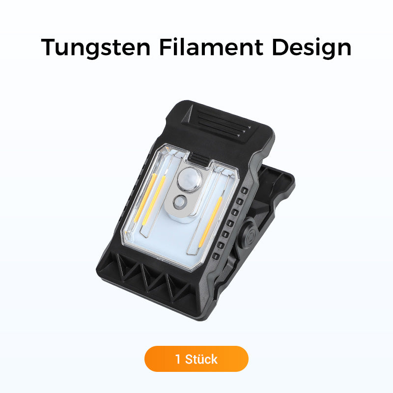 Solar clip light with motion sensor