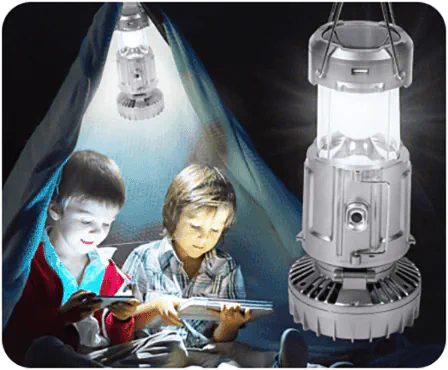 5-In-1 Portable LED Camping Lantern With Fan