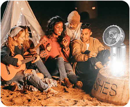 5-In-1 Portable LED Camping Lantern With Fan
