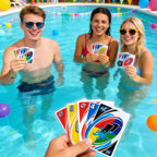 H2O Waterproof Card Game - Clear PVC Transparent Splash-Proof Multiplayer Board Game, Pressure Leak-Proof Adult & Children Toy for Summer Pool Party, Birthday Gift
