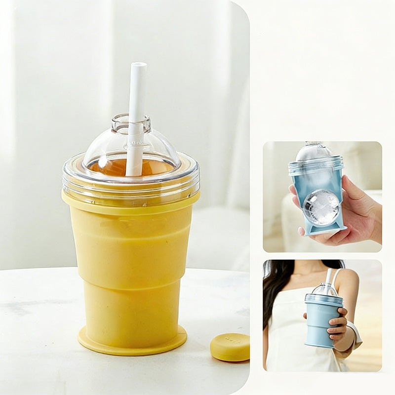 2-in-1 Ice Cream Cup with Straw – Double-wall insulation, keeps treats cold