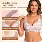 💗LAST DAY SALE 50% OFF⚡50K+ SOLD💕 Jelly Wireless Womens Comfortable Wireless Bras Push Up Bralettes Seamless Tshirts Bras Deep V Everyday Bras