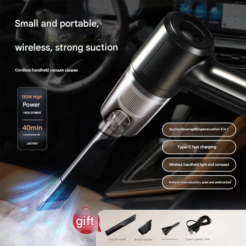 Wireless Handheld Car Vacuum Cleaner Portable Cordless , Vacuum Cleaner with Multi-Nozzles