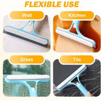 Spray-Scrub-Squeegee All-in-One — Streak-Free Glass in One Swipe