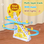 Cute little yellow duck track toy | Parent - child interaction + sound and light effects