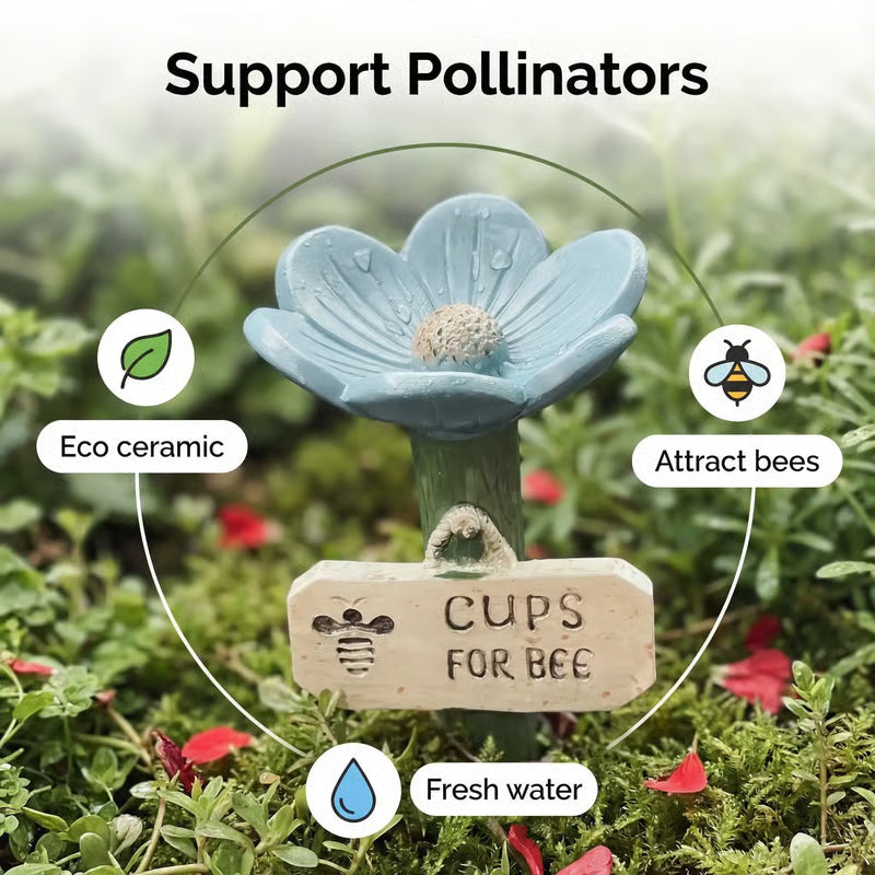 Flower-Shaped Bee Watering Station