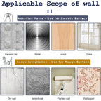 Nail-Free Adjustable Curtain Rod Bracket Holders – Drill-Free & Wall-Safe