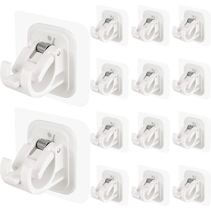 Nail-Free Adjustable Curtain Rod Bracket Holders – Drill-Free & Wall-Safe