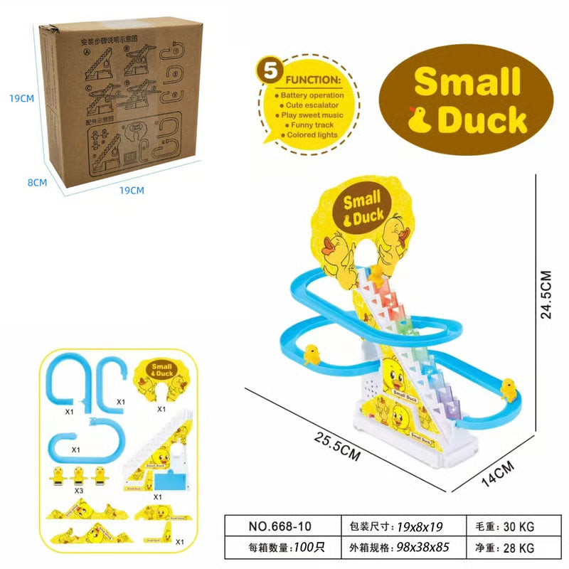 Cute little yellow duck track toy | Parent - child interaction + sound and light effects