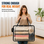 Large Heavy-Duty Thick Plastic Clear Storage Bag for Clothes, Moving & Storage
