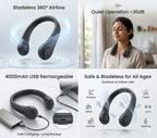 Wearable Neck Fan | Soft Airflow | Outdoor & Travel Cooling