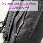 Large Capacity Foldable Backpack Black Green Travel Bag For Men Women - Adjustable Strap, Laptop Compartment - Hand Wash Only