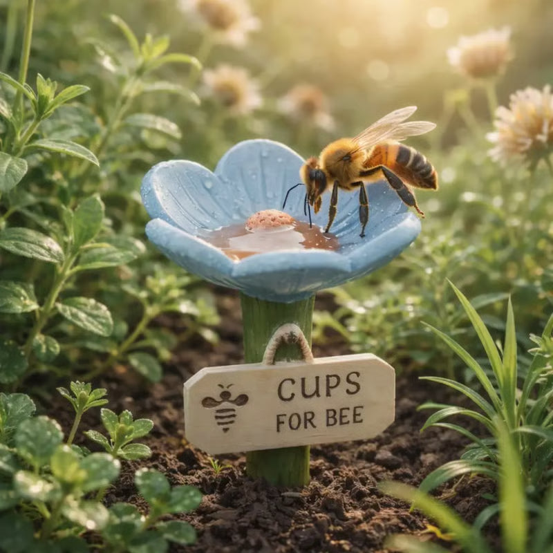 Flower-Shaped Bee Watering Station