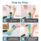 2-in-1 Juicer Bottle Compact Sleek Travel-Friendly