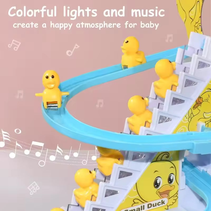 Cute little yellow duck track toy | Parent - child interaction + sound and light effects