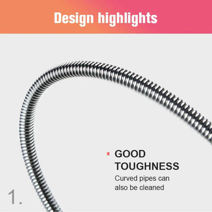 Unclog Kitchen Sinks Fast! Drain Cleaning Hook, Targets Blockages Precisely